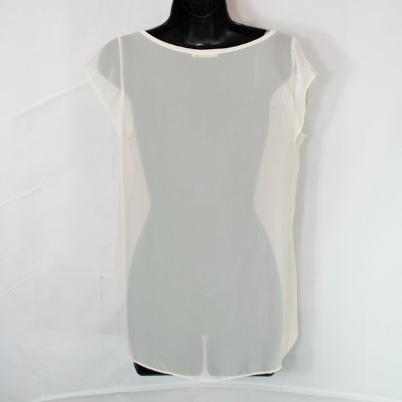 NEW Honey Punch Stud Detail Top Womens Medium M Blouse Sheer Back Spike JJ07X - Picture 5 of 7